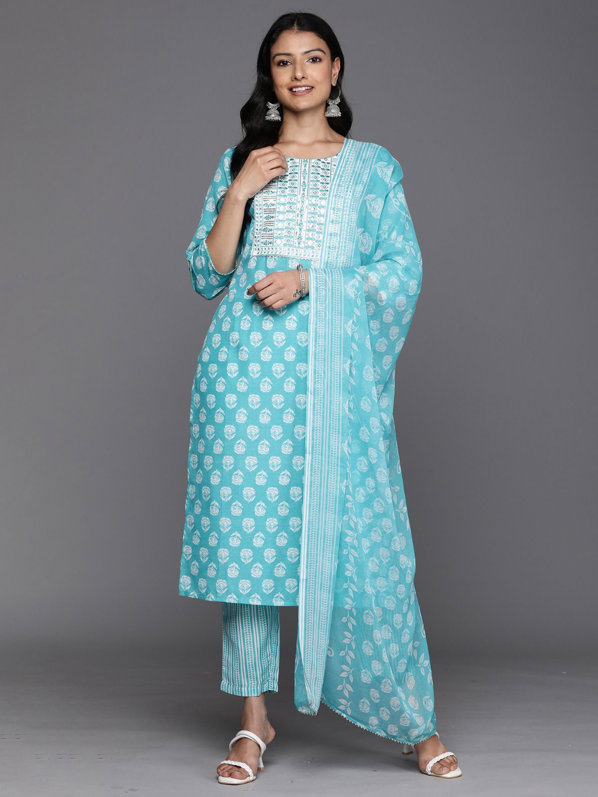 Indo Era 2365 Daily Wear Cotton Kurta With Bottom Dupatt
